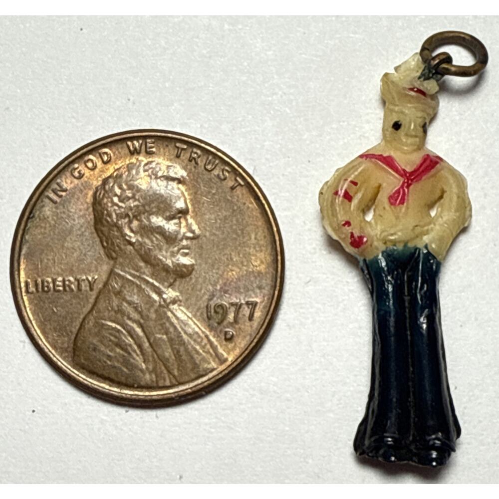 Vintage Cracker Jack Sailor Man Celluloid Charm 1H
